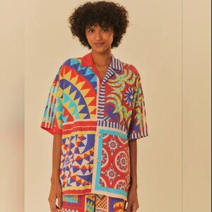 Adidas Farm Rio Solar Kaleidoscope button down shirt L-XL new NWT